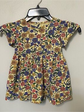 DIP Baby Girl Dress 2T Multicolored Floral Short Sleeve Summer Casual